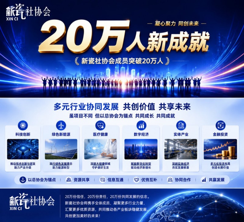 站上20万成员新起点|新瓷社协会携手各界力量共赴高质量发展新